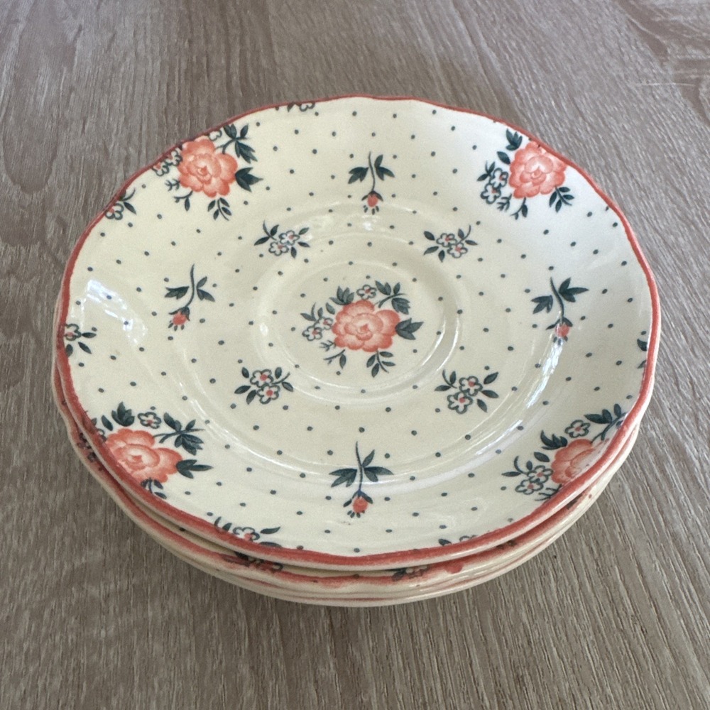 Vintage Johnson Brothers England Monticello Ironstone Saucers set of Four